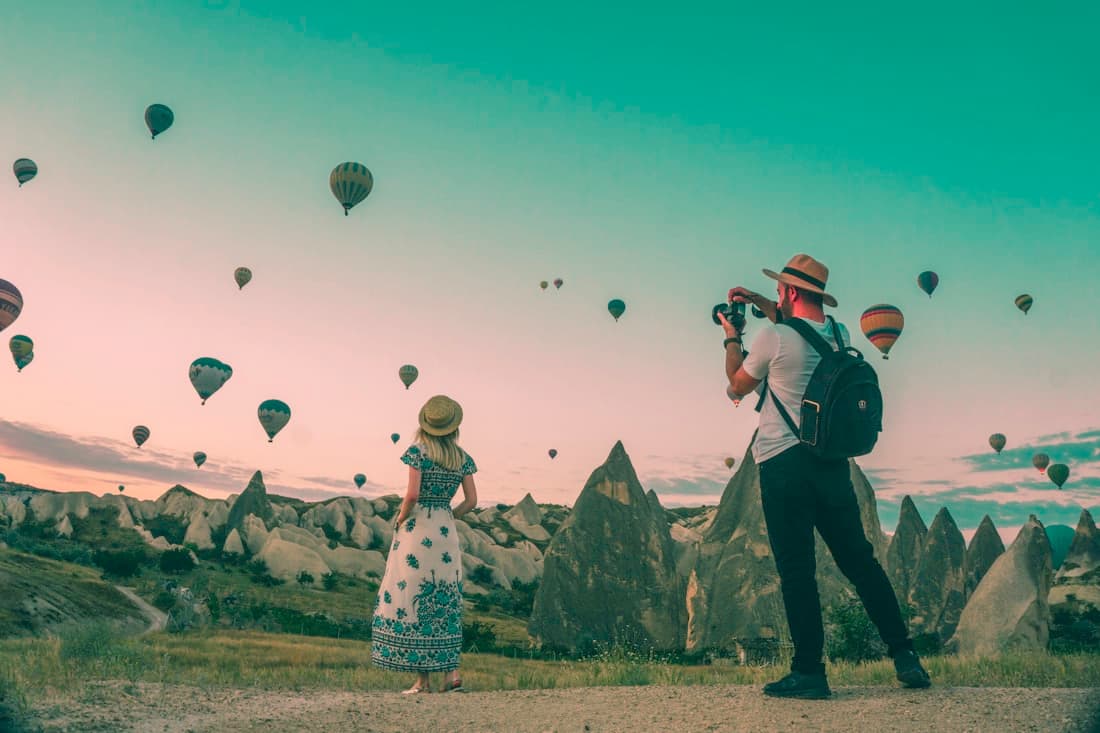 Hot air balloons over Cappadocia, Türkiye