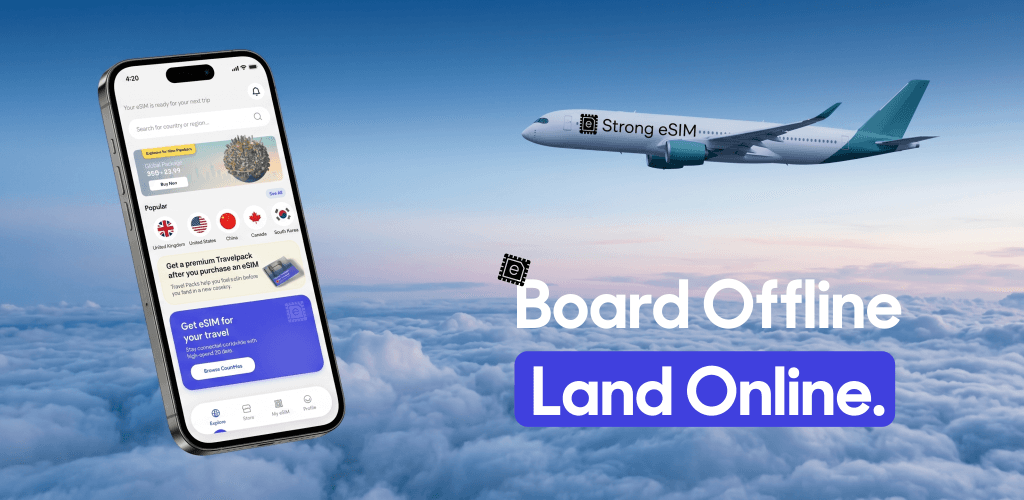 Board offline, land online with StrongeSIM